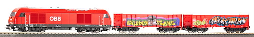 Start-Set kids Güterzug Rh 2016 ÖBB mit zwei offenen Güterwagen Eaos