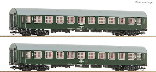 2-tlg. Set: Reisezugwagen, PKP