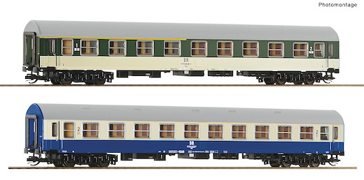 2-tlg. Set: Reisezugwagen, DR