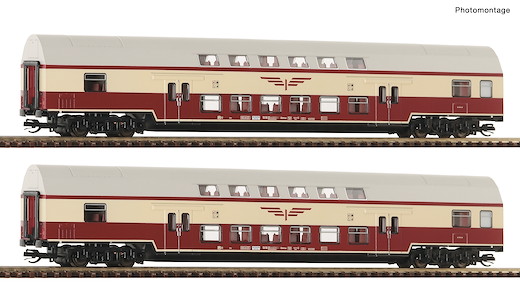 2-tlg. Set 2: Doppelstockwagen „Sputnik“, DR