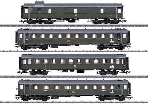 Schnellzugwagen-Set zur Dampflok BR 19.0 "Sachsenstolz"