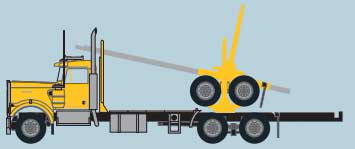 KW W900 Log Truck Ylw/Blk
