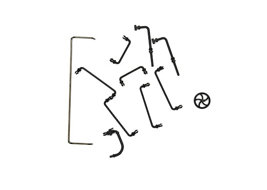 Handrad, Schläuche, Stangen