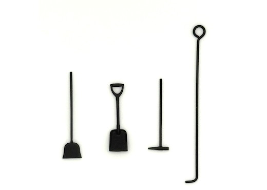 Hammer, Besen, Schaufel, Hake