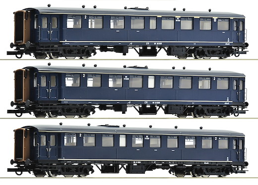 3-tlg. Set: Reisezugwagen „Blokkendoos“, NS