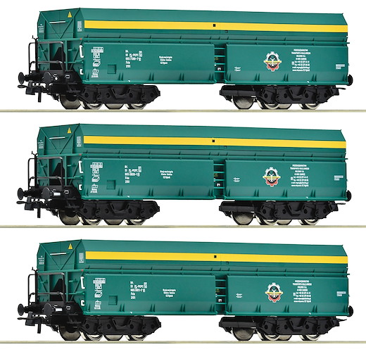 3-tlg. Set: Selbstentladewagen, PTKiGK, Privatbahn