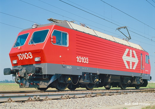SBB E-Lok Re 4/4 IV 10103, rot Ablieferungszustand, Ep.IV, DCS/ACS