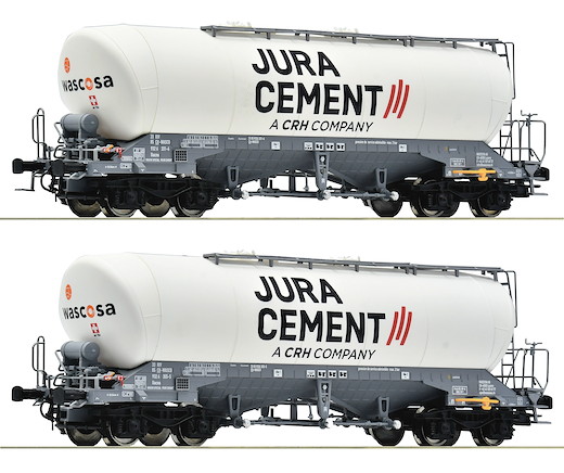 2-tlg. Set: Silowagen, Jura Cement/Wascosa, Privatbahn