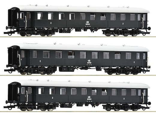 3-tlg. Set: Personenwagen, MAV, GySEV