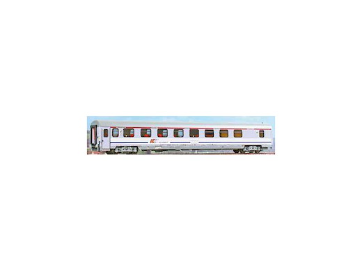 N 1:160 - Carrozza ristorante WRmnouz 1251 PKP Lackierung ICCC Lackierung Weiss/lilla ,Scocca in metallo, timone di allontanamentoEpoca V - VI