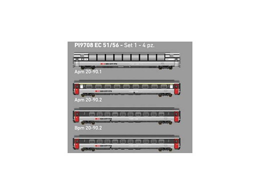 1'set EC 51/56 Milano/Zurigo "Ticino" 4pz -
