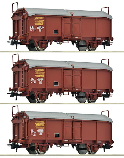 3-tlg. Set: Schiebedachwagen, SNCF