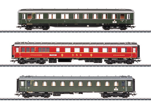 Schnellzugwagen-Set 2 zum D 74, DB