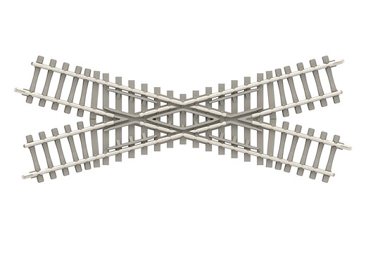 Minitrix Kreuzung - 30° mit Betonschwellen Länge 104,2 mm