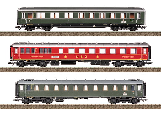 Schnellzugwagen-Set 2 zum D 74, DB