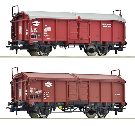 2-tlg. Set: Schiebedachwagen, MAV, GySEV