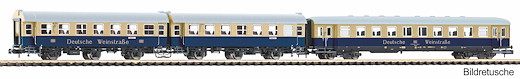 N 3er Set 2x Umbauwagen mit 1x Schürzeneilzugwagen Weinstrasse DB IV