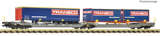 Doppeltaschen-Gelenkwagen T3000e, HUPAC, Privatbahn