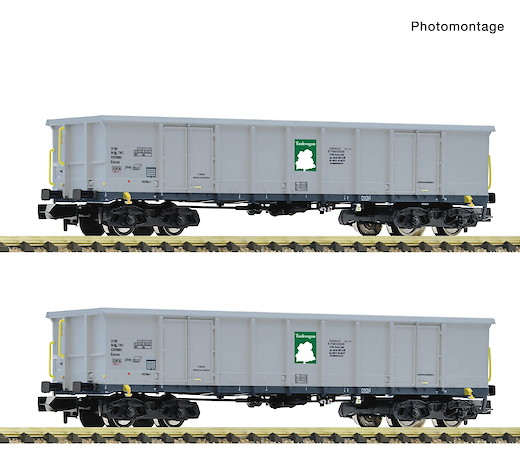 2-tlg. Set: Offene Güterwagen, Tankwagon, Privatbahn