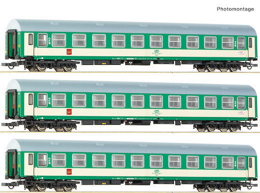3-tlg. Set: Reisezugwagen „Telimena“, PKP