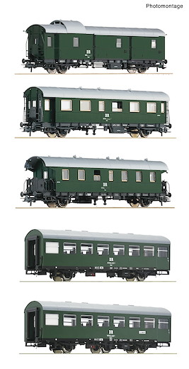 5-tlg. Set: Personenzug, DR