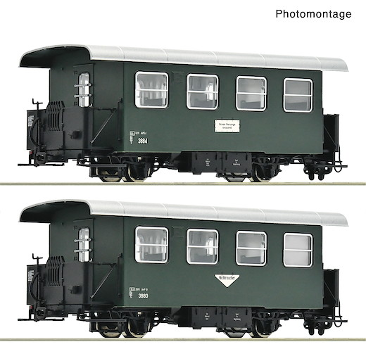 2-tlg. Set: Schmalspur-Personenwagen, ÖBB