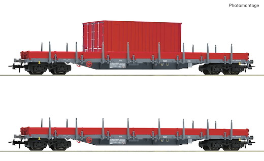 2-tlg. Set: Rungenwagen, DB AG