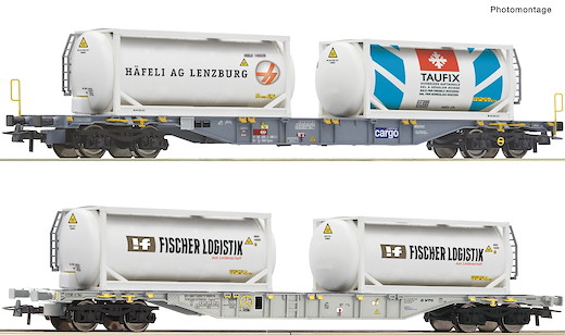 2-tlg. Set: Containertragwagen, SBB Cargo/VTG