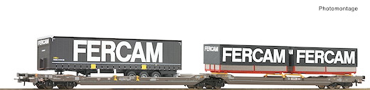 Doppeltaschen-Gelenkwagen T3000e, HUPAC, Privatbahn