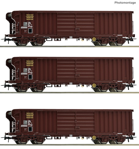 3-tlg. Set: Rolldachwagen, SNCF