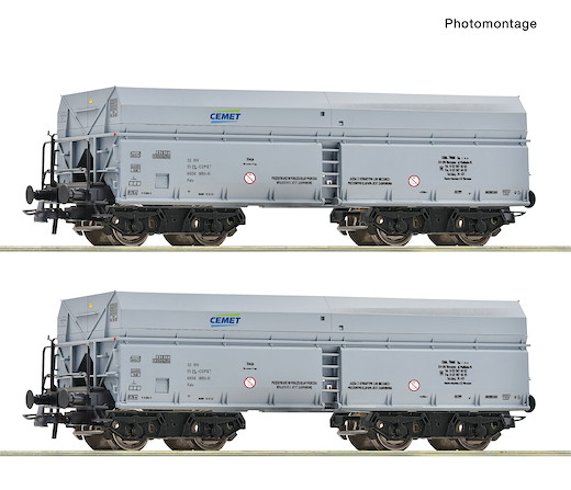 2-tlg. Set: Selbstentladewagen, CEMET, Privatbahn