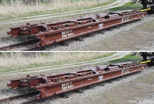 2-tlg. Set: Schmalspur-Rollwagen, ÖBB