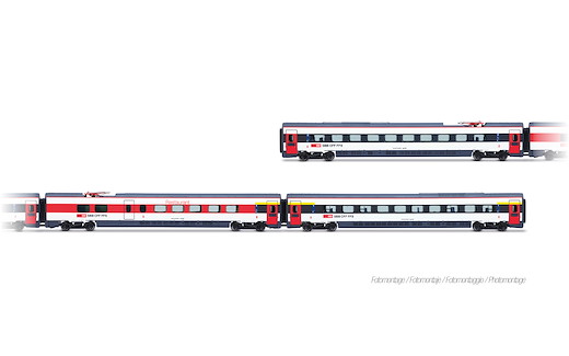 CH-SBB 3-tlg. Ergänzungsset A, B, WR zu HL 1683 neue Farbgebung, Ep. VI, DC