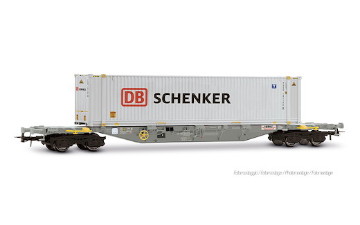 CH-HUPAC 4-achsiger CTW Sgnss 419-8, grau mit 45’ Container DB SCHENKER, Ep. VI