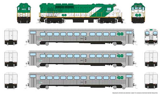 GO Transit Set DCC Green1