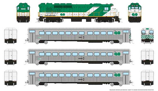 GO Transit Set DCC Green3