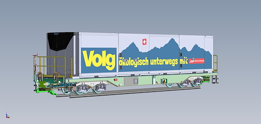 RhB Sb 656 12 Containertragwagen Volg