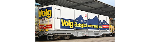 RhB Sb-v 65693 Tragwagen mit Klimacontainer "Volg"