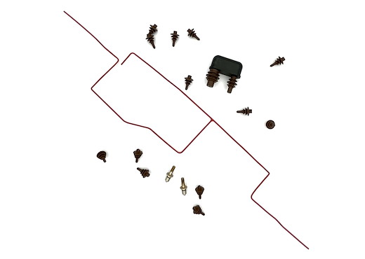 Dachleitung, Isolatoren, Pfei