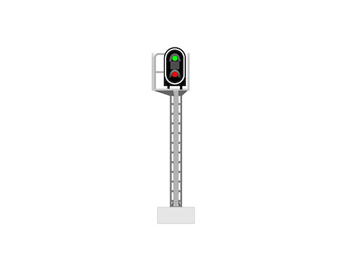 SNCF - Hauptsignal mit 2 LEDs (Grün/Rot)