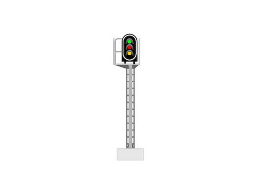 SNCF - Hauptsignal mit 3 LEDs (Grün/Rot/Gelb)