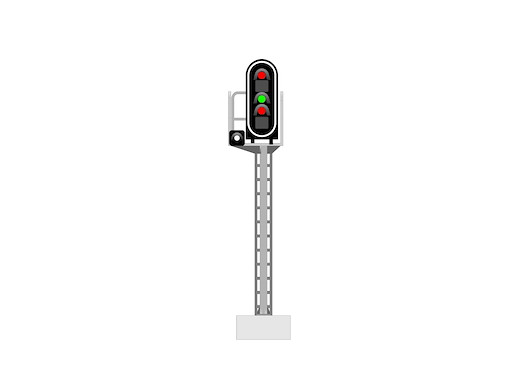 SNCF - Hauptsignal mit 4 LEDs (Rot/Grün/Rot/Weiss)