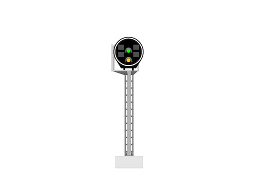 SNCF - Disksignal mit 2 LEDs (Grün/Gelb)