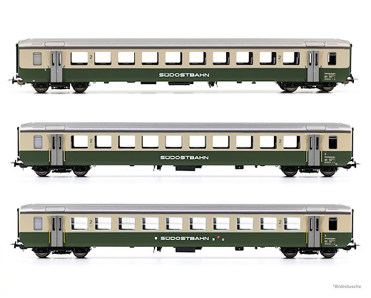 SOB 3 Personenwagen EW I 2. Klasse mit Mittelschrift, Ep. V. DC
