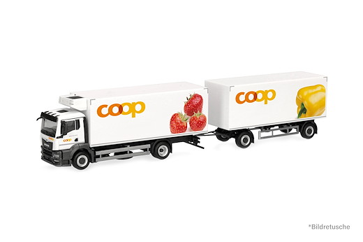 MAN TGS Kühlkoffer-LKW COOP mit Anhänger