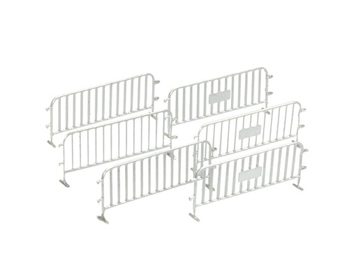 Verkehrszäune aus Messing (6 St.) - Silber