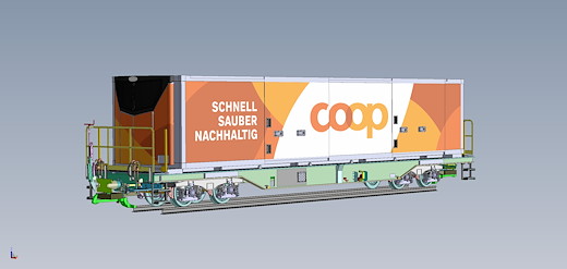 RhB Sb 656 15 Containertragwagen Coop