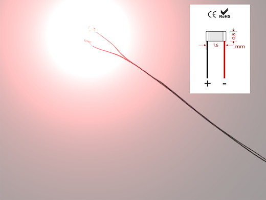 LED 0603 Rot - Vorverdrahtet (10 Stk.)