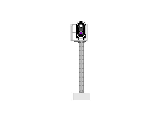 SNCF - Hauptsignal mit 2 LEDs (Weiss/Violett)