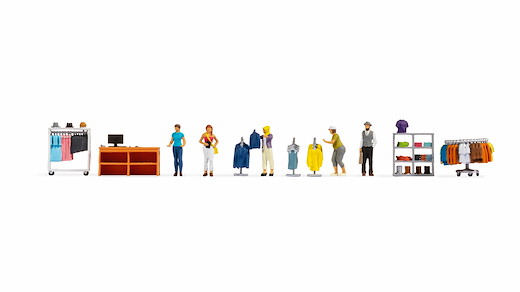 Figuren-Themenwelt Modegeschäft
